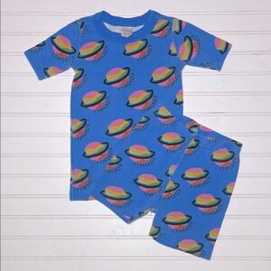 HANNA ANDERSSON 100% Organic Cotton Colorful Saturn Planets Short Pajama Sets